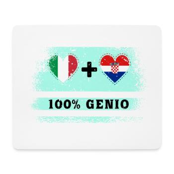 Italie et Croatie 100% drapeau de génie - Tapis de souris (format paysage) - blanc - Devant
