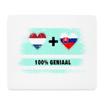 Slovaquie et Pays-Bas 100% Genius flag - Tapis de souris (format paysage) - blanc - Devant