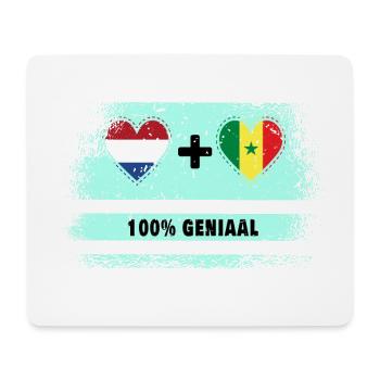 Sénégal et Pays-Bas 100% Genius flag - Tapis de souris (format paysage) - blanc - Devant