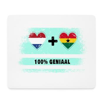 Drapeau 100% Genius du Ghana et des Pays-Bas - Tapis de souris (format paysage) - blanc - Devant