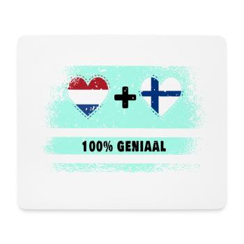 Drapeau 100% Genius de la Finlande et des Pays-Bas - Tapis de souris (format paysage) - blanc - Devant