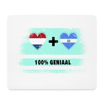 El Salvador und die Niederlande 100% Genius Flagge - Mousepad (Querformat) - Weiß - Vorne