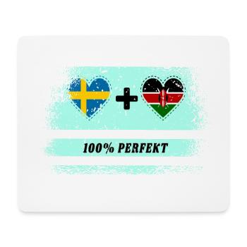Kenya et Suède 100% Parfait / Cadeau - Tapis de souris (format paysage) - blanc - Devant