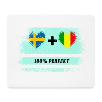 Mali et Suède 100% Parfait / Cadeau - Tapis de souris (format paysage) - blanc - Devant