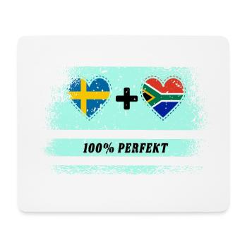 Afrique du Sud & Suède 100% Parfait / Cadeau - Tapis de souris (format paysage) - blanc - Devant