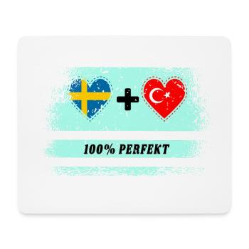 Türkei und Schweden 100% perfekt / Geschenk - Mousepad (Querformat) - Weiß - Vorne