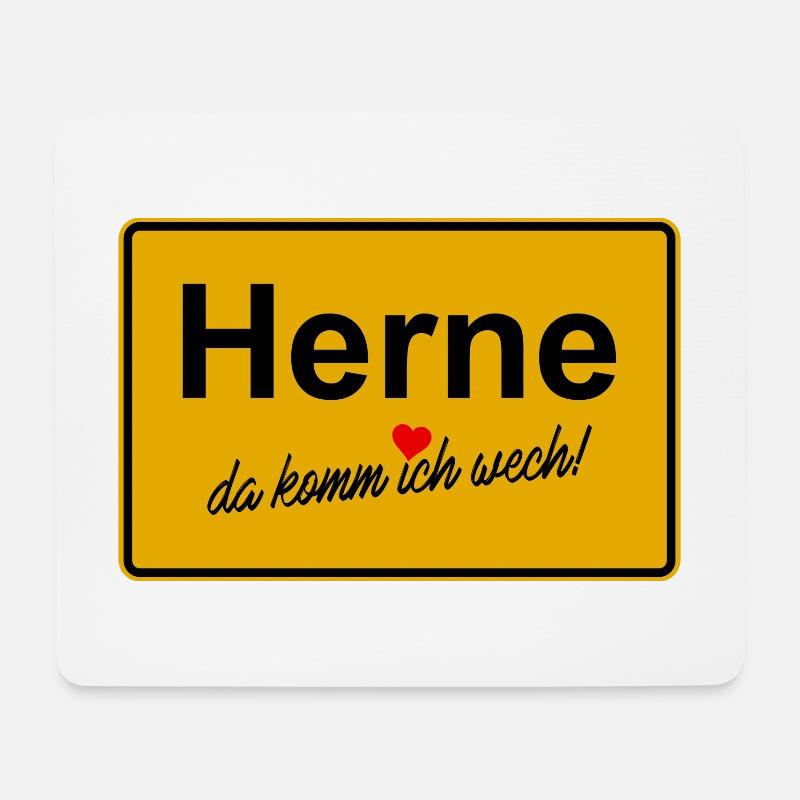 Herne da komm ich wech - Mousepad (Querformat) - Weiß