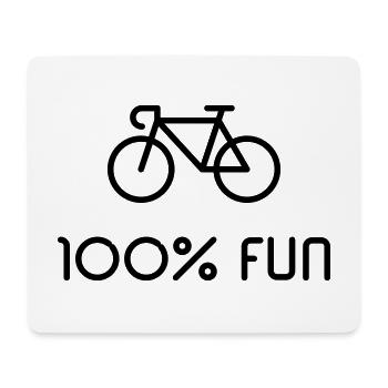 Racing Bike / Road Bike – 100% Fun (Bicycle / B) - Mouse Pad (horizontal) - white - Front