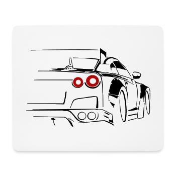voiture de sport course tuning moteur - Tapis de souris (format paysage) - blanc - Devant