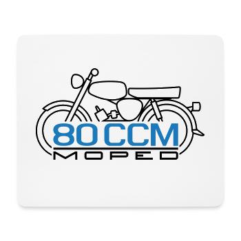 80ccm Moped S50 Emblem - Mousepad (Querformat) - Weiß - Vorne