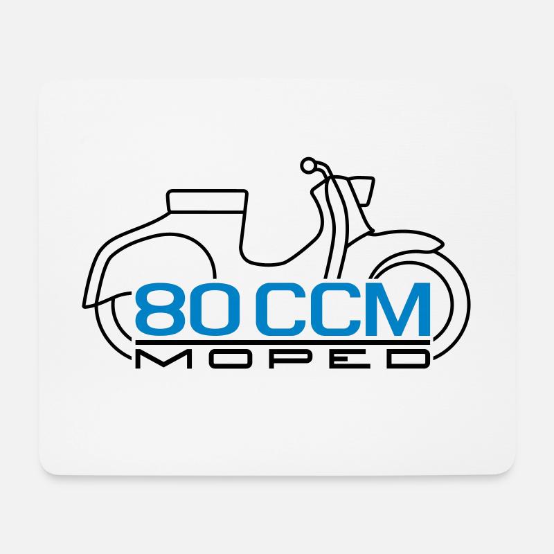 80ccm Moped Emblem - Mousepad (Querformat) - Weiß