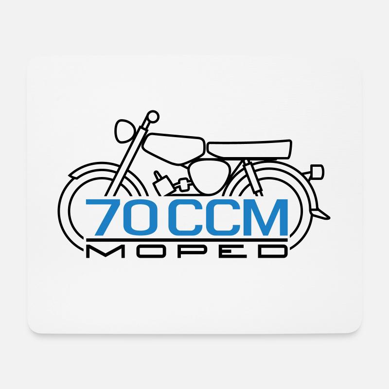 70ccm Moped S51 Emblem - Mousepad (Querformat) - Weiß