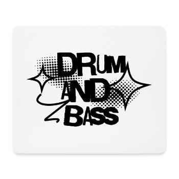 Drum and Bass Psychedelic Ink Swirl Design - Mousepad (Querformat) - Weiß - Vorne