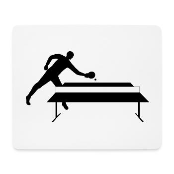 Joueur à table de ping-pong - Tapis de souris (format paysage) - blanc - Devant