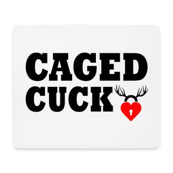 Cuckold caged cuck - Mouse Pad (horizontal) - white - Front
