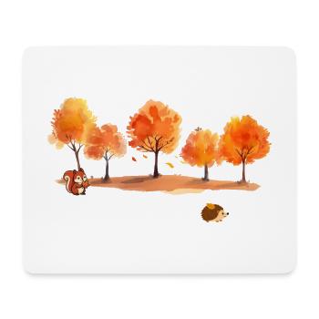 Herbst - Mousepad (Querformat) - Weiß - Vorne