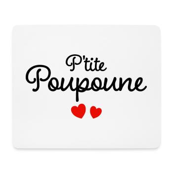 Petite Poupoune Humour Surnom Affectueux Femme - Tapis de souris (format paysage) - blanc - Devant