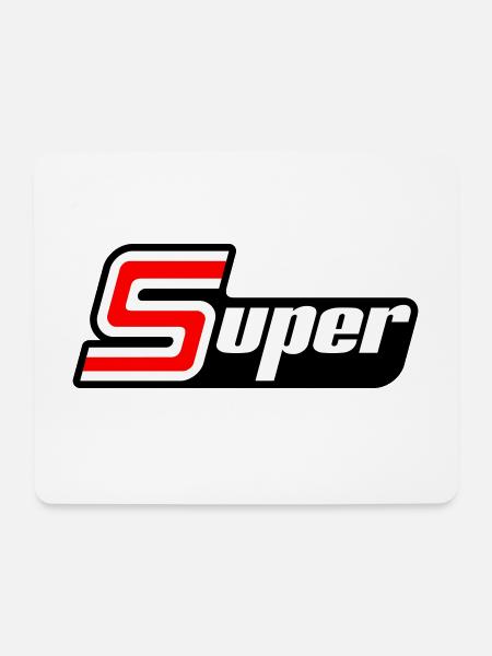Super Sport Schriftzug - Mousepad (Querformat) - Weiß