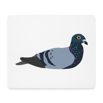 Taube  - Mousepad (Querformat) - Weiß - Vorne