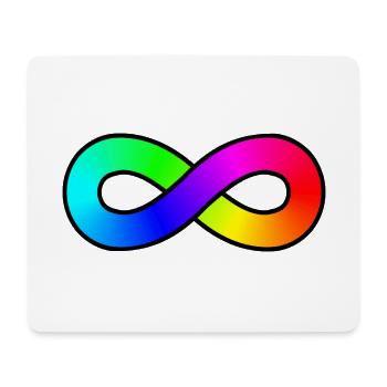 Autismus Regenbogen Unendlichkeit - Mousepad (Querformat) - Weiß - Vorne