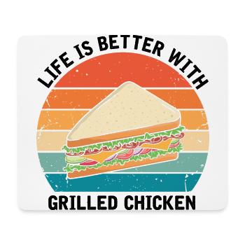 Food Love Sandwich Baguette Cheese - Mouse Pad (horizontal) - white - Front