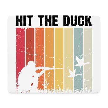 Funny Duck Hunting Design Hunter Hunting Duck Design - Mouse Pad (horizontal) - white - Front