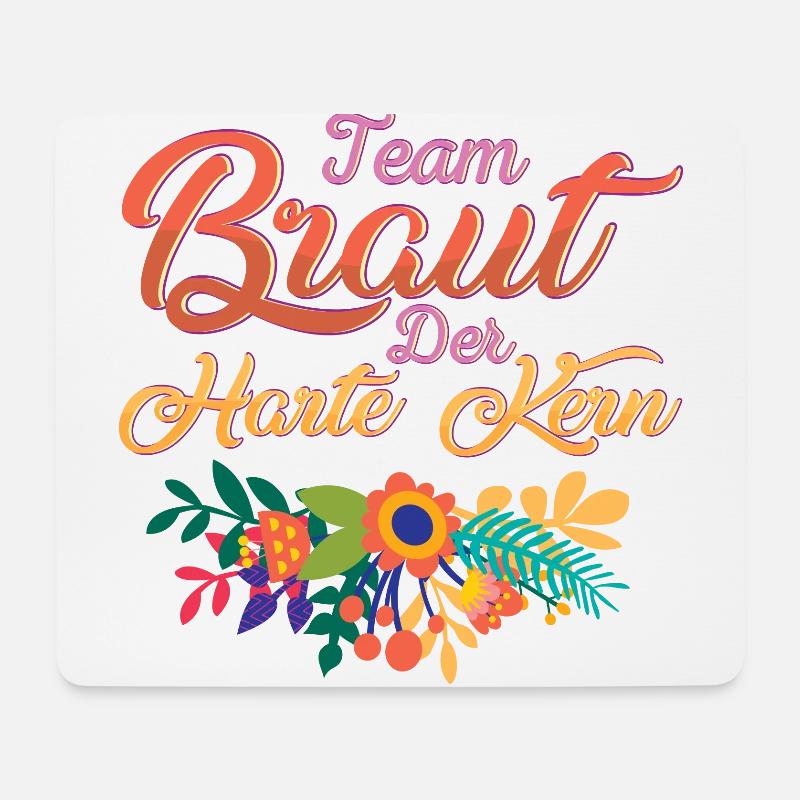 Team Braut Der harte Kern - Mousepad (Querformat) - Weiß