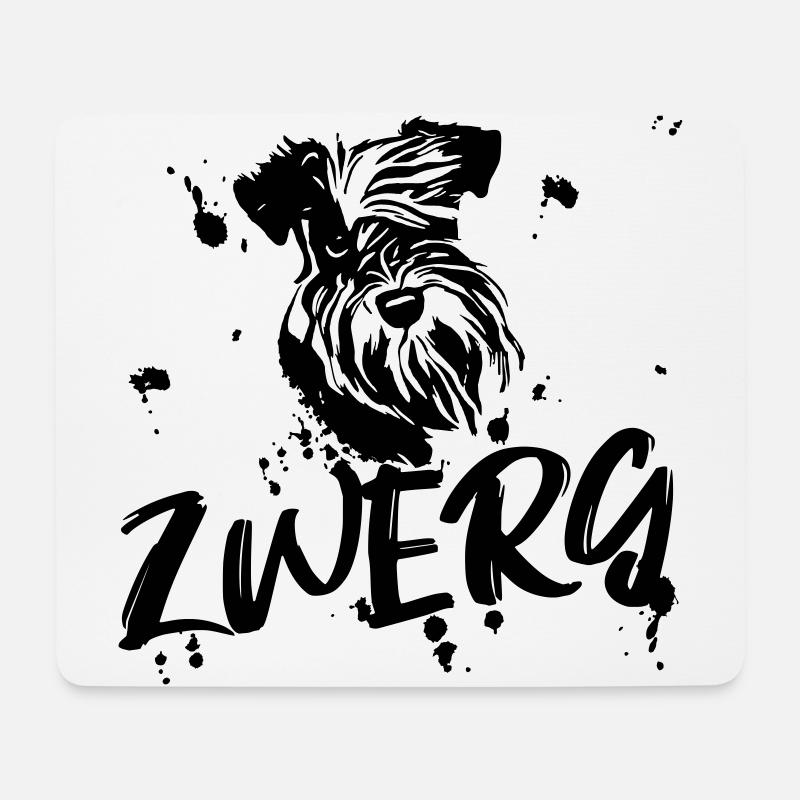 Zwergschnauzer / Schnauzer - Comic Design Geschenk - Mousepad (Querformat) - Weiß