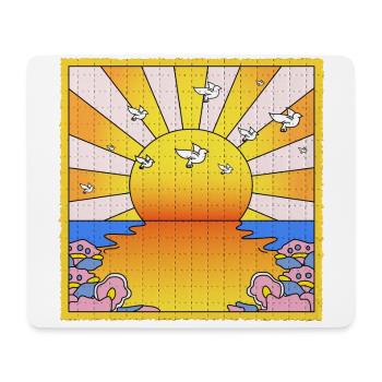 California Orange Sunshine LSD Blotter Sheet - Mouse Pad (horizontal) - white - Front