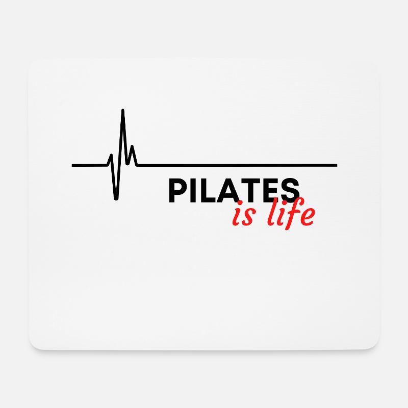 Pilates ist Leben - Mousepad (Querformat) - Weiß