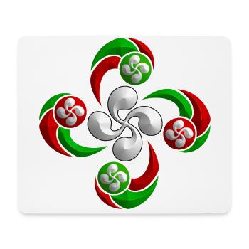 Lauburu, cross of the Basque Country - Mouse Pad (horizontal) - white - Front
