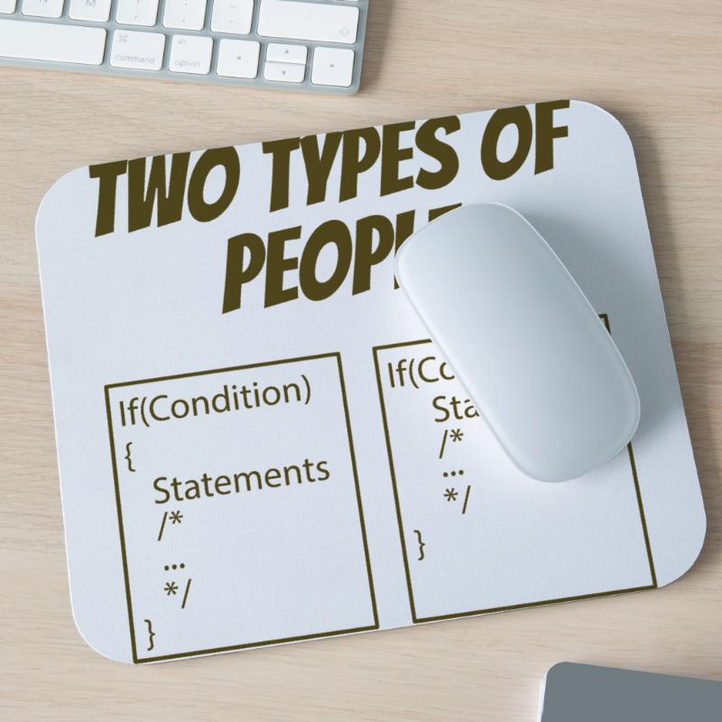 Two Types Of People Coder Programmer Computer Geek Mousepad (Querformat)