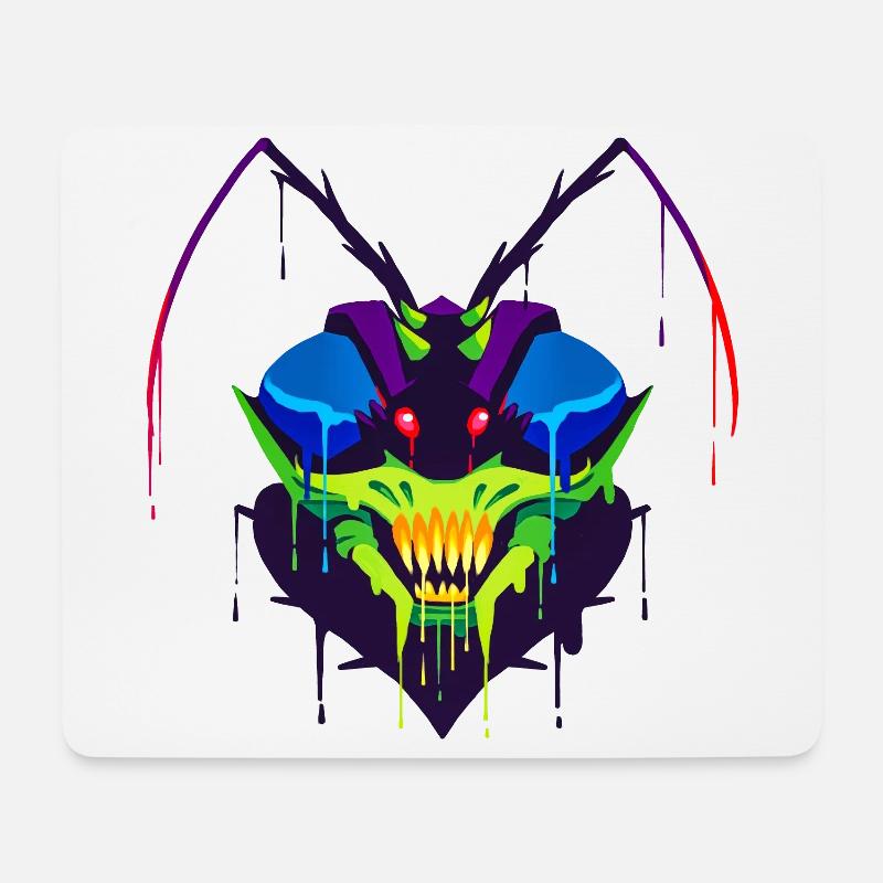 Ein Schönes und lustiges Thri Kreen Insektendesign - Mousepad (Querformat) - Weiß
