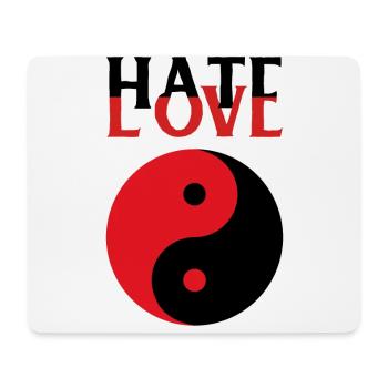 Yin Yang Love Hate - Mouse Pad (horizontal) - white - Front