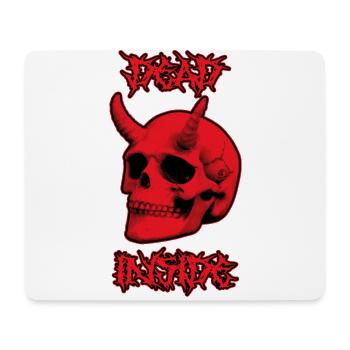 Teufelsschädel tot drinnen - Mousepad (Querformat) - Weiß - Vorne