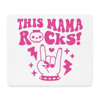 Diese Mama rockt Rock And Roll Mama - Mousepad (Querformat) - Weiß - Vorne