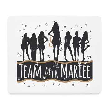 T-shirt EVJF Enterrement de vie jeune fille Team - Tapis de souris (format paysage) - blanc - Devant