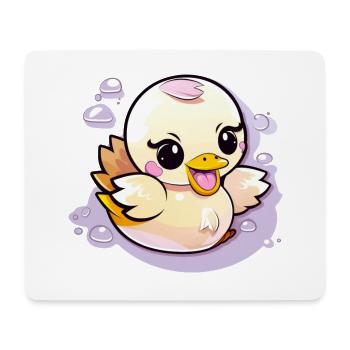 Mignon Little Duck Kids Design - Tapis de souris (format paysage) - blanc - Devant