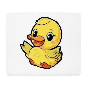 Süße kleine Ente Kinderdesign - Mousepad (Querformat) - Weiß - Vorne