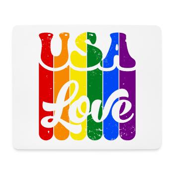 Celebrate Every Color: USA Pride Month! - Mouse Pad (horizontal) - white - Front