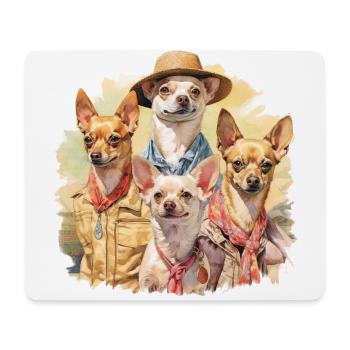 Lustige Hunde - Mousepad (Querformat) - Weiß - Vorne