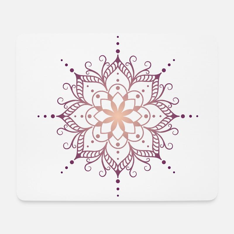 Mandala in rosa - Mousepad (Querformat) - Weiß