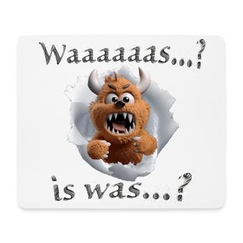 Kleines flauschiges Monster ist sauer, einzigartig - Mousepad (Querformat) - Weiß - Vorne