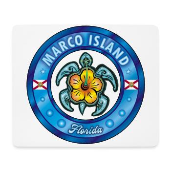 Marco Island Florida sea turtle hibiscus - Mouse Pad (horizontal) - white - Front