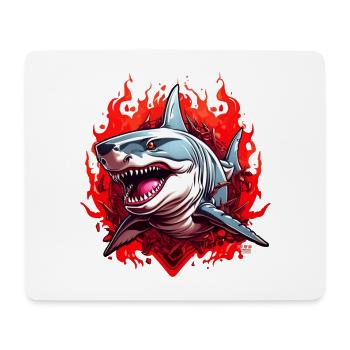Fin City Street Swag | Shark Streetwear Collection - Mousepad (Querformat) - Weiß - Vorne