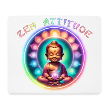 ZEN ATTITUDE - Tapis de souris (format paysage) - blanc - Devant