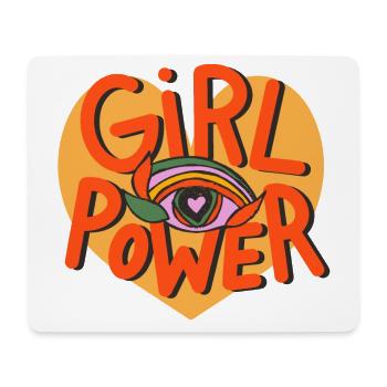Girl Power Retro Evil Eye - Mouse Pad (horizontal) - white - Front
