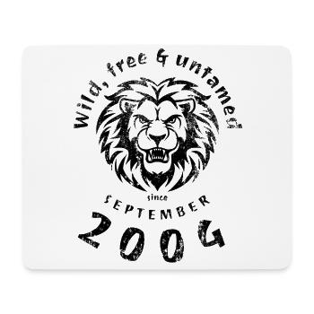 20. Geburtstag Wild, free & untamed since 09/2004 - Mousepad (Querformat) - Weiß - Vorne