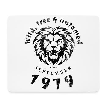 45e anniversaire Sauvage, libre et indompté depuis 09/1979 - Tapis de souris (format paysage) - blanc - Devant