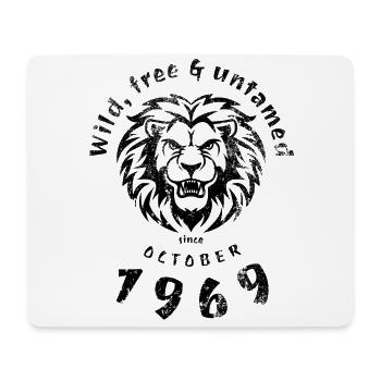 Sauvage, libre et indompté depuis 10/1969 - Tapis de souris (format paysage) - blanc - Devant